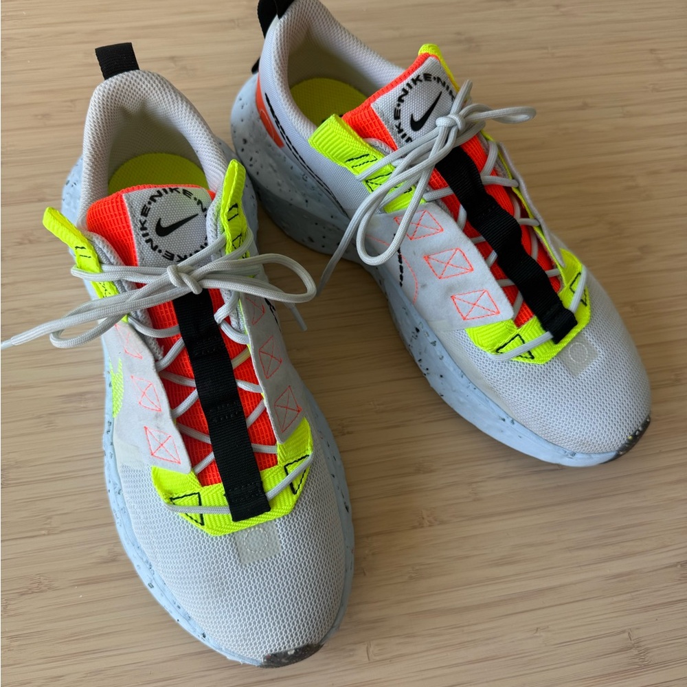 Nike Kids Sneakers - White and Neon Yellow